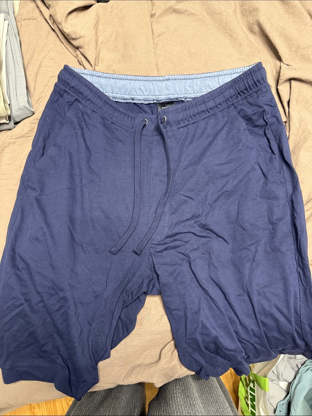 Greg Norman Collection Navy Elastic Drawstring Athletic Shorts
